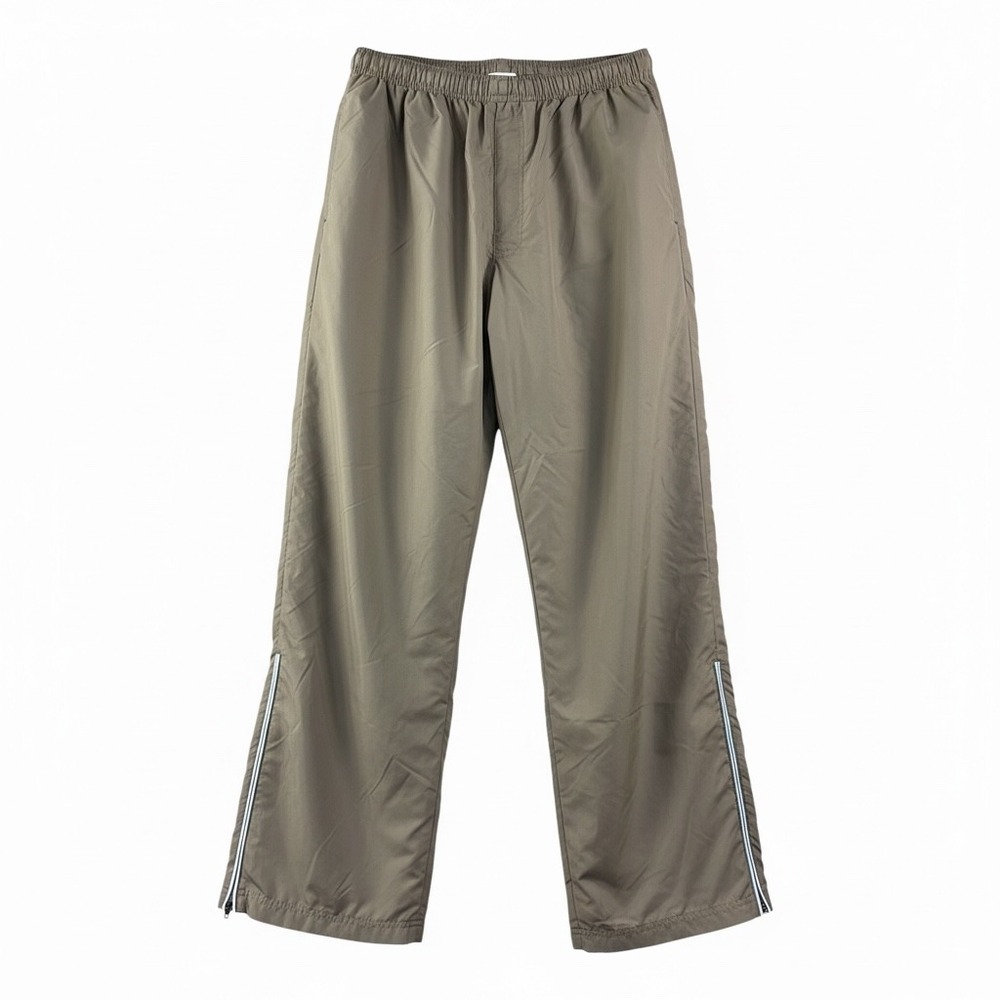 D.A.C. Performance Track Pants Mens L Tan Mesh Lined Ankle Zip Gorpcore Active - Picture 1 of 13